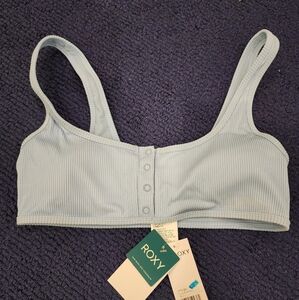 Roxy Love Ribbed Button Bikini Top